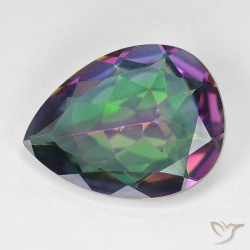 11.22ct 天然 彩色 神秘石英, 梨形, VVS-VS