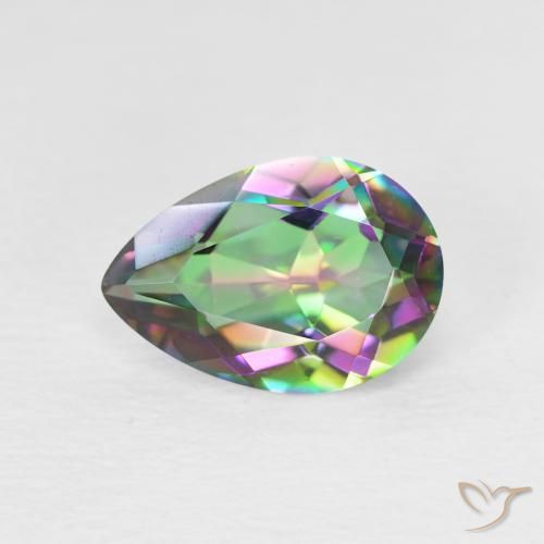 1.86ct 天然 彩色 神秘石英, 梨形, VVS-VS