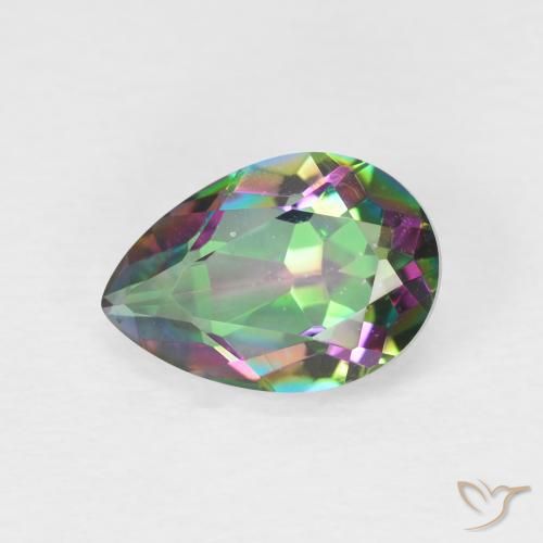 1.93ct 天然 彩色 神秘石英, 梨形, VVS-VS