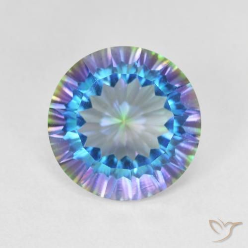 5.12ct 天然 彩色 神秘石英, 圆形的, VVS-VS