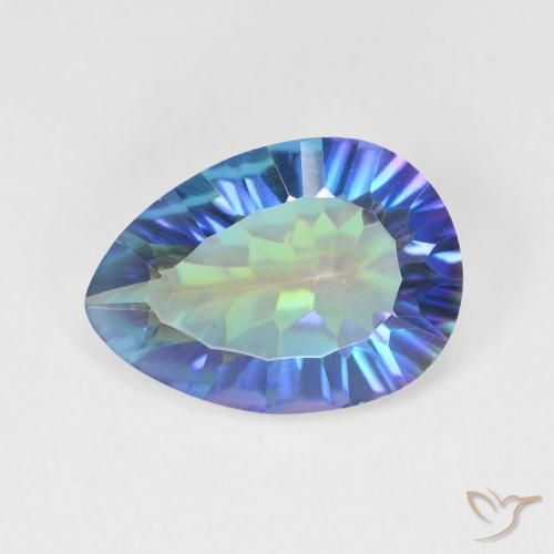 4.36ct 天然 彩色 神秘石英, 梨形, VVS-VS