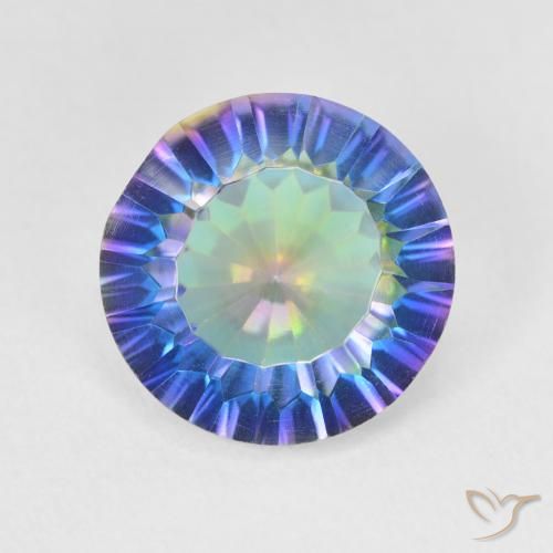 5.13ct 天然 彩色 神秘石英, 圆形的, VVS-VS