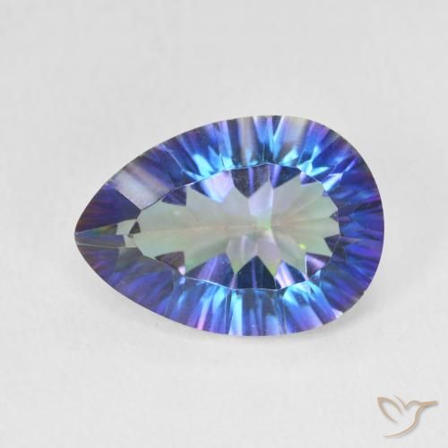 4.94ct 天然 彩色 神秘石英, 梨形, VS