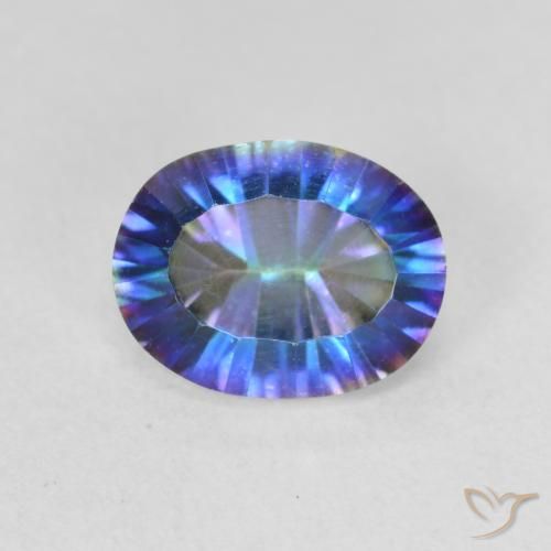 1.72ct 天然 彩色 神秘石英, 椭圆形, VVS-VS