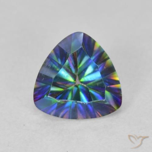 1.02ct 天然 彩色 神秘石英, 胖三角形, VS