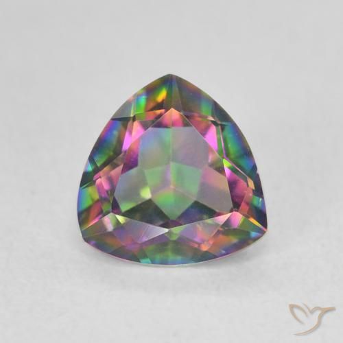1.14ct 天然 彩色 神秘石英, 胖三角形, VVS