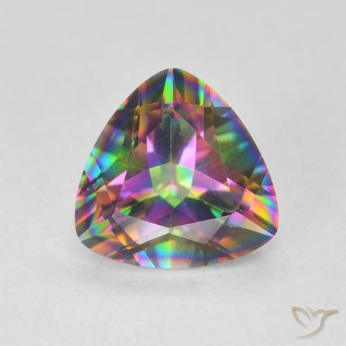1.62ct 天然 彩色 神秘石英, 胖三角形, VVS