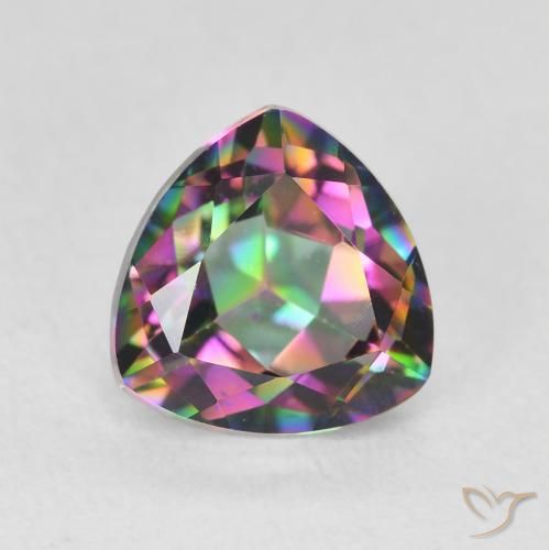 1.75ct 天然 彩色 神秘石英, 胖三角形, VS