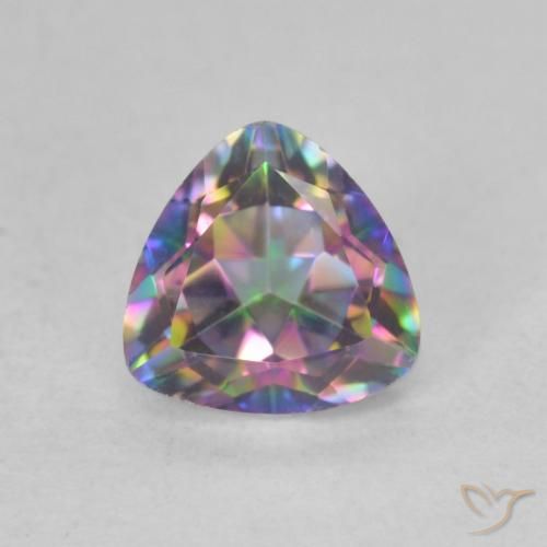 0.77ct 天然 彩色 神秘石英, 胖三角形, VVS-VS