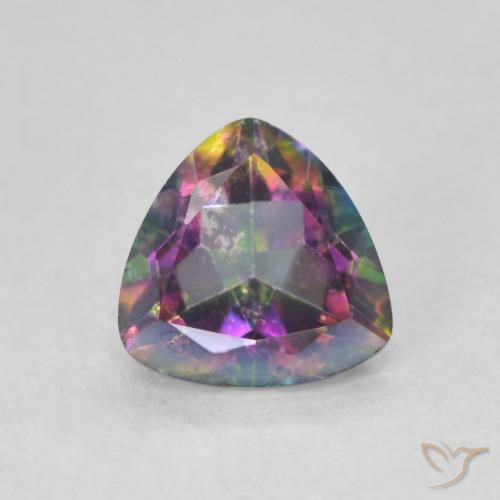 0.74ct 天然 彩色 神秘石英, 胖三角形, VS