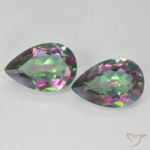5.73ctw 天然 彩色 神秘石英, 梨形, VVS-VS