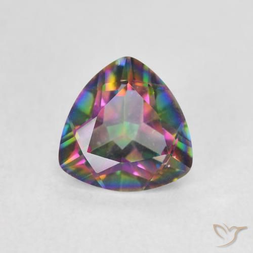 1.06ct 天然 彩色 神秘石英, 胖三角形, VVS