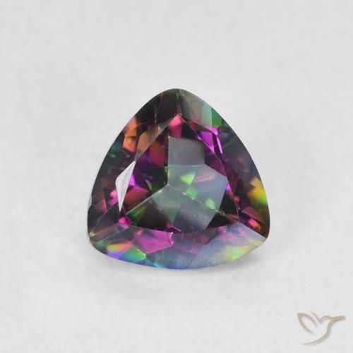 0.75ct 天然 彩色 神秘石英, 胖三角形, VVS