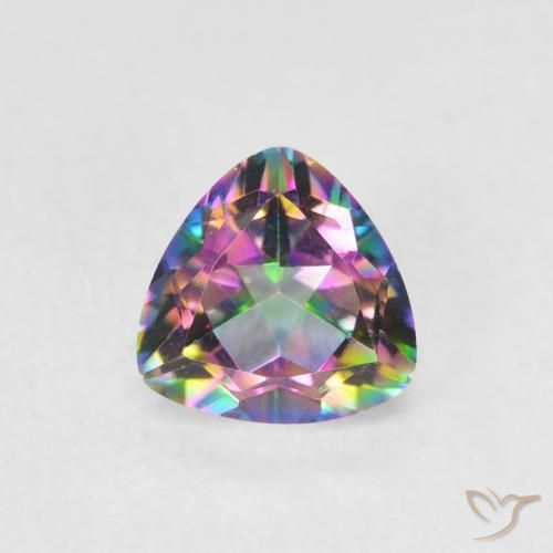 0.77ct 天然 彩色 神秘石英, 胖三角形, VVS