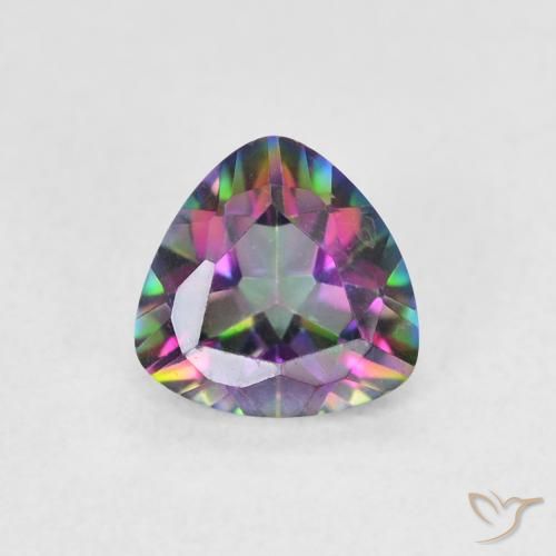 0.64ct 天然 彩色 神秘石英, 胖三角形, VVS
