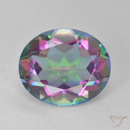5.49ct 天然 彩色 神秘石英, 椭圆形, VS