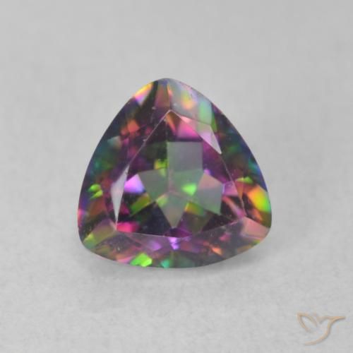 0.76ct 天然 彩色 神秘石英, 胖三角形, VVS