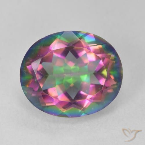 6.03ct 天然 彩色 神秘石英, 椭圆形, VVS