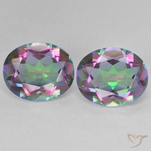 6.63ctw 天然 彩色 神秘石英, 椭圆形, VVS-VS