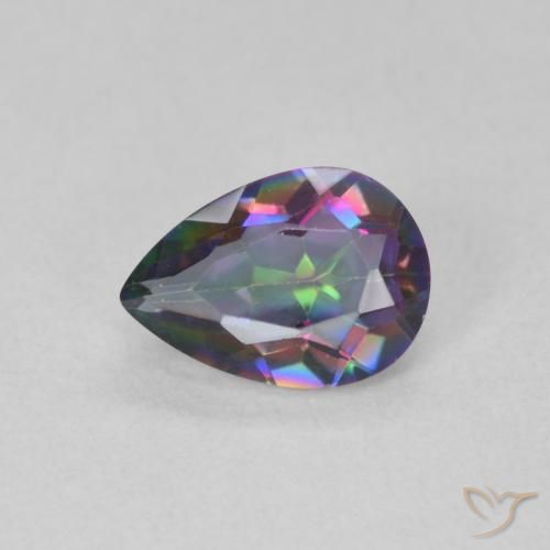0.61ct 天然 彩色 神秘石英, 梨形, VVS-VS