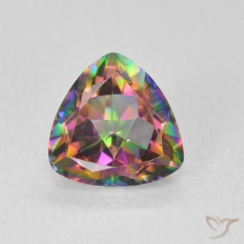 0.70ct 天然 彩色 神秘石英, 胖三角形, VS