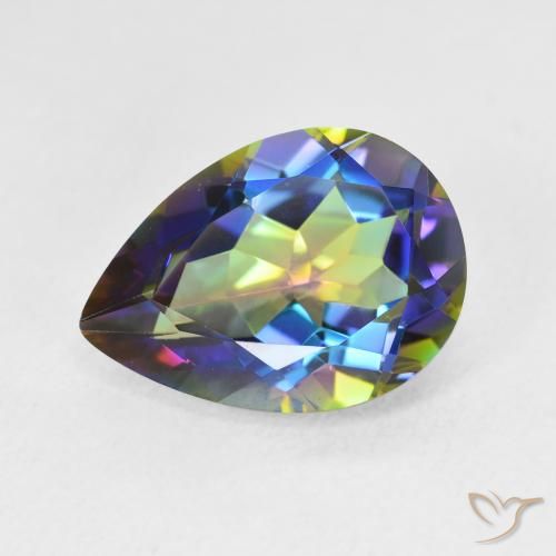 4.91ct 天然 彩色 神秘石英, 梨形, VVS