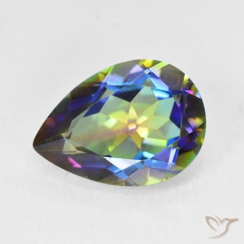 4.90ct 天然 彩色 神秘石英, 梨形, VVS