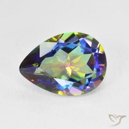 5.05ct 天然 彩色 神秘石英, 梨形, VVS