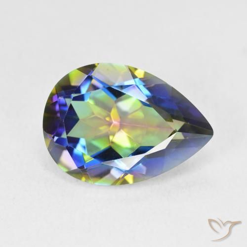 5.07ct 天然 彩色 神秘石英, 梨形, VVS