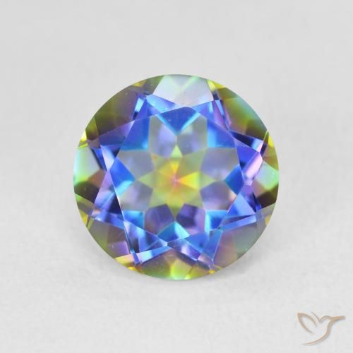 3.67ct 天然 彩色 神秘石英, 圆形的, VVS-VS