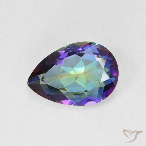 1.82ct 天然 彩色 神秘石英, 梨形, VS