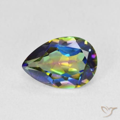 1.89ct 天然 彩色 神秘石英, 梨形, VVS