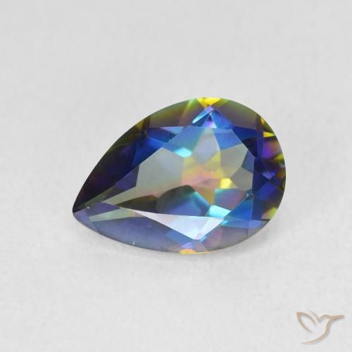 1.75ct 天然 彩色 神秘石英, 梨形, VVS