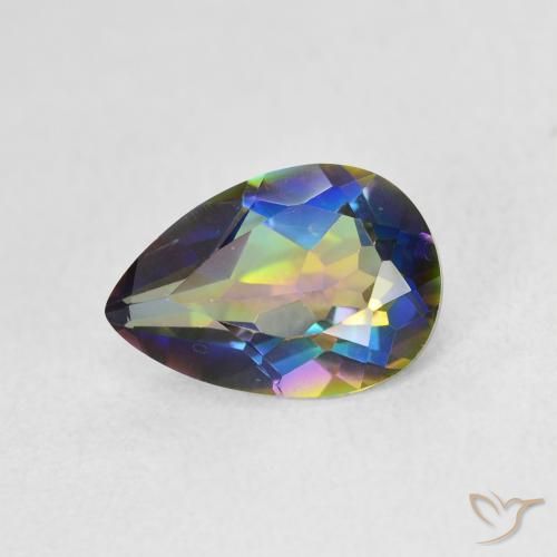 1.74ct 天然 彩色 神秘石英, 梨形, VVS