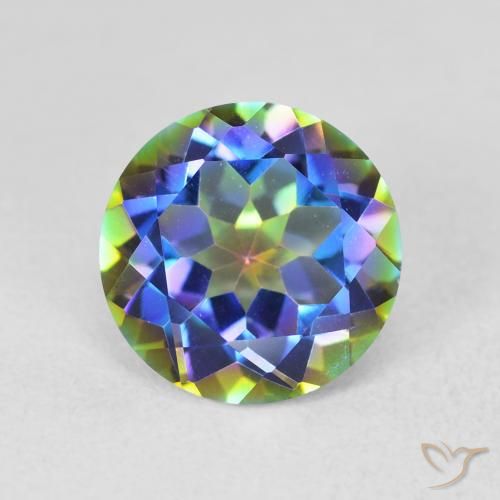 3.47ct 天然 彩色 神秘石英, 圆形的, VVS