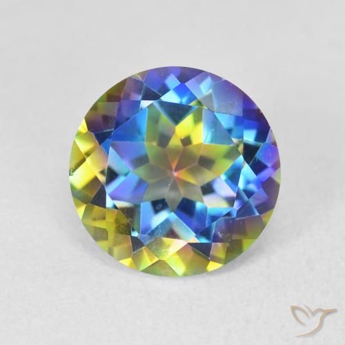 3.55ct 天然 彩色 神秘石英, 圆形的, VVS