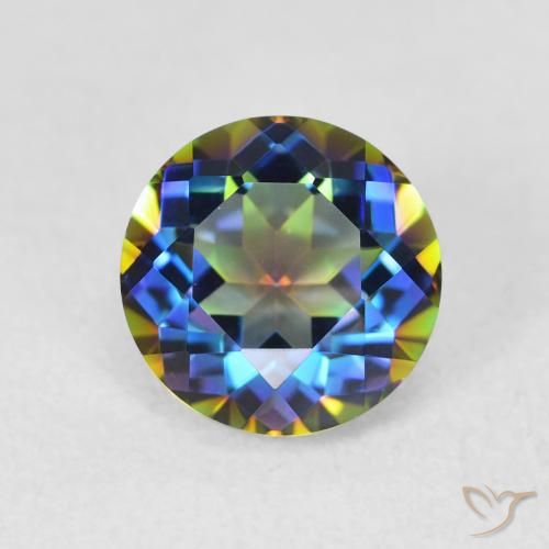2.08ct 天然 彩色 神秘石英, 圆形的, VVS