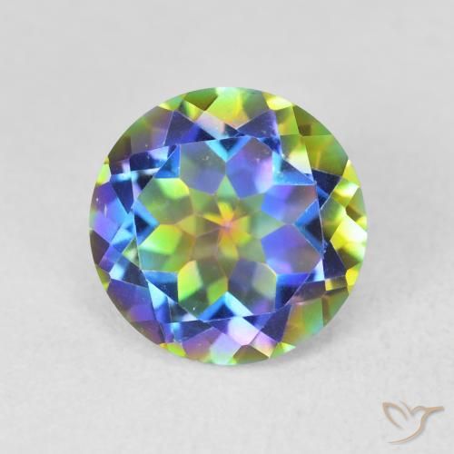 3.43ct 天然 彩色 神秘石英, 圆形的, VVS