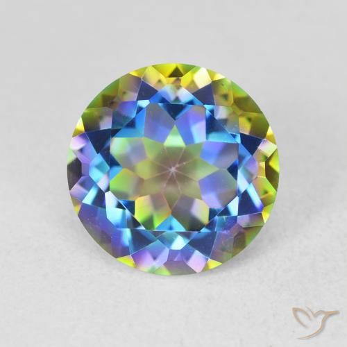 3.59ct 天然 彩色 神秘石英, 圆形的, VVS