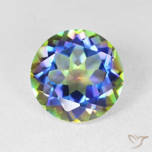 3.62ct 天然 彩色 神秘石英, 圆形的, VVS