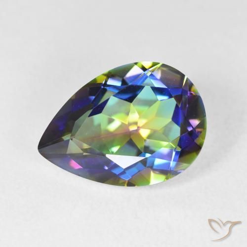 4.99ct 天然 彩色 神秘石英, 梨形, VVS