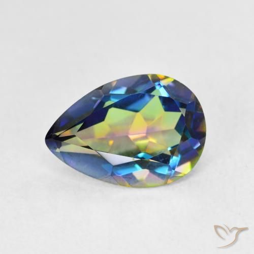 1.82ct 天然 彩色 神秘石英, 梨形, VVS