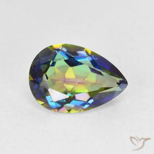 1.95ct 天然 彩色 神秘石英, 梨形, VVS-VS