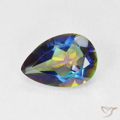 1.71ct 天然 彩色 神秘石英, 梨形, VVS-VS
