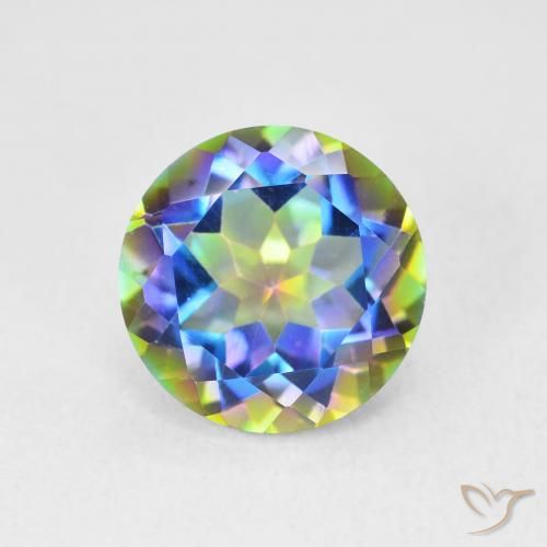 3.52ct 天然 彩色 神秘石英, 圆形的, VVS-VS
