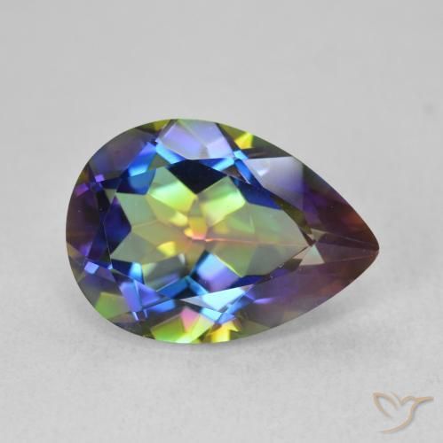 5.02ct 天然 彩色 神秘石英, 梨形, VVS