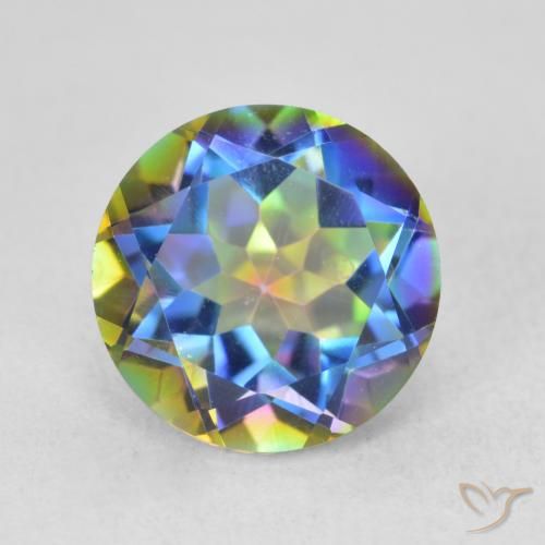 3.62ct 天然 彩色 神秘石英, 圆形的, VVS