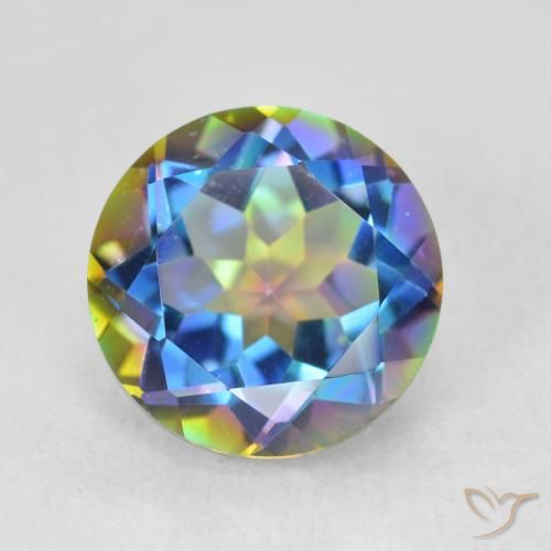 3.65ct 天然 彩色 神秘石英, 圆形的, VVS