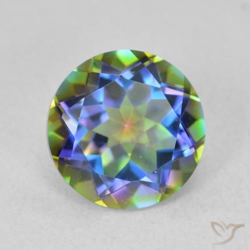 3.41ct 天然 彩色 神秘石英, 圆形的, VVS