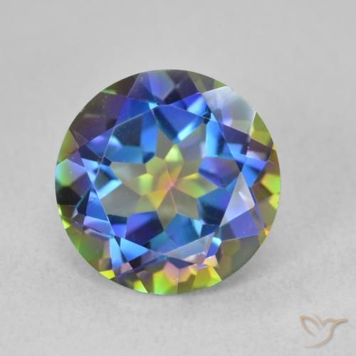 3.40ct 天然 彩色 神秘石英, 圆形的, VVS
